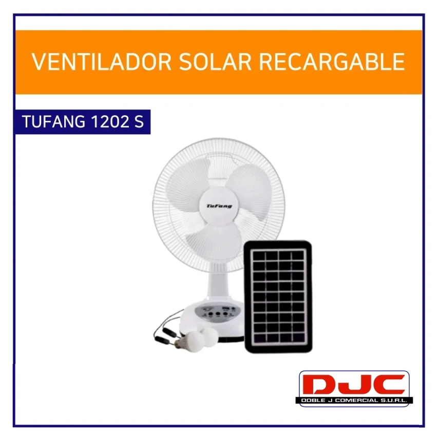 Ventilador Solar Recargable